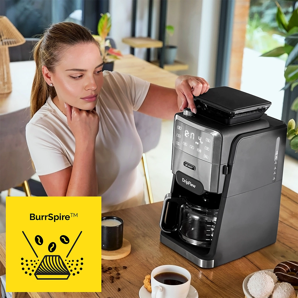 technologia BurrSpire w ekspresach przelewowych Yoer