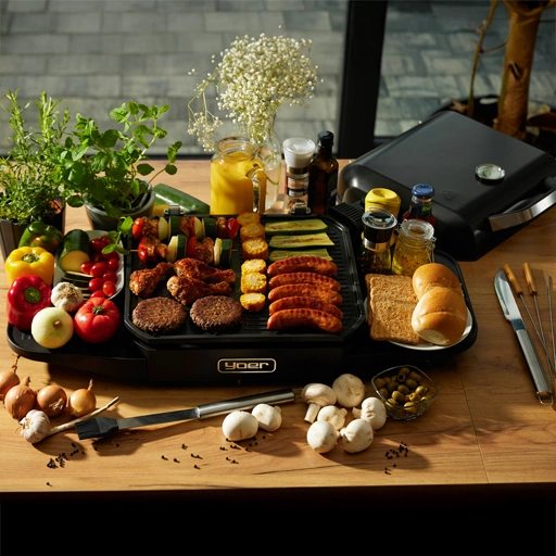 grill elektryczny yoer roastmaster czarny 5w1