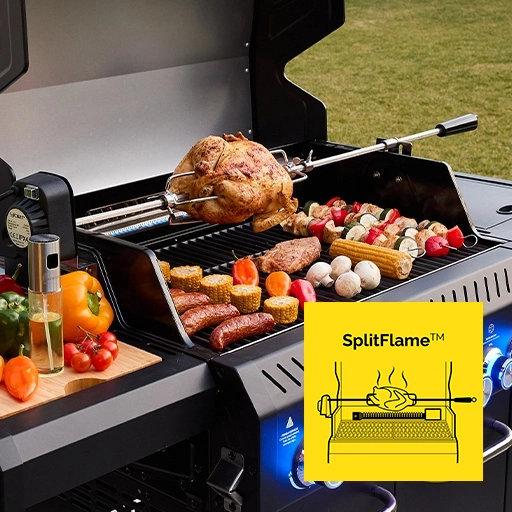 grille gazowe yoer rożen i tylny palnik