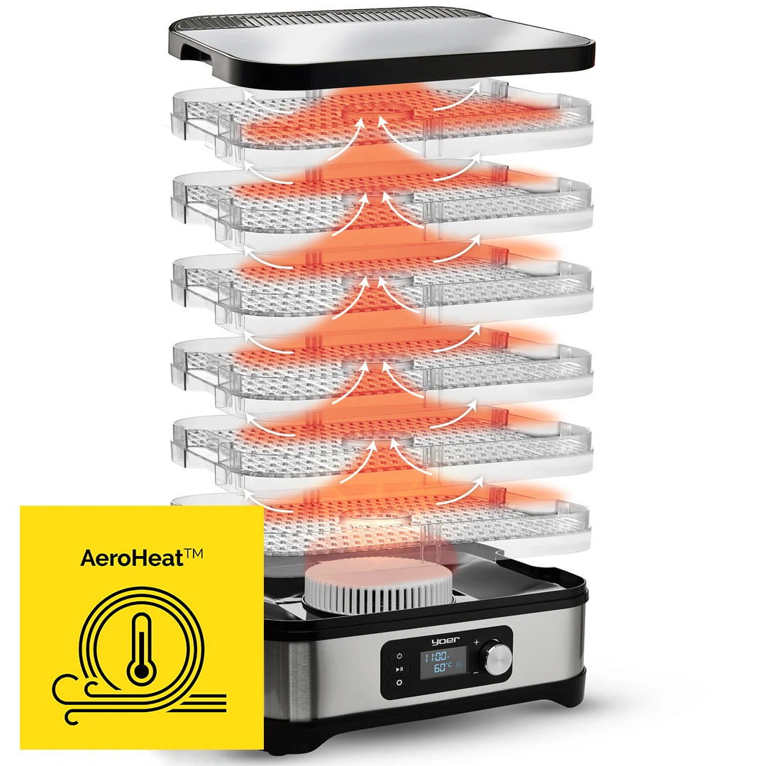 yoer suszarki do grzybów z technologią AeroHeat