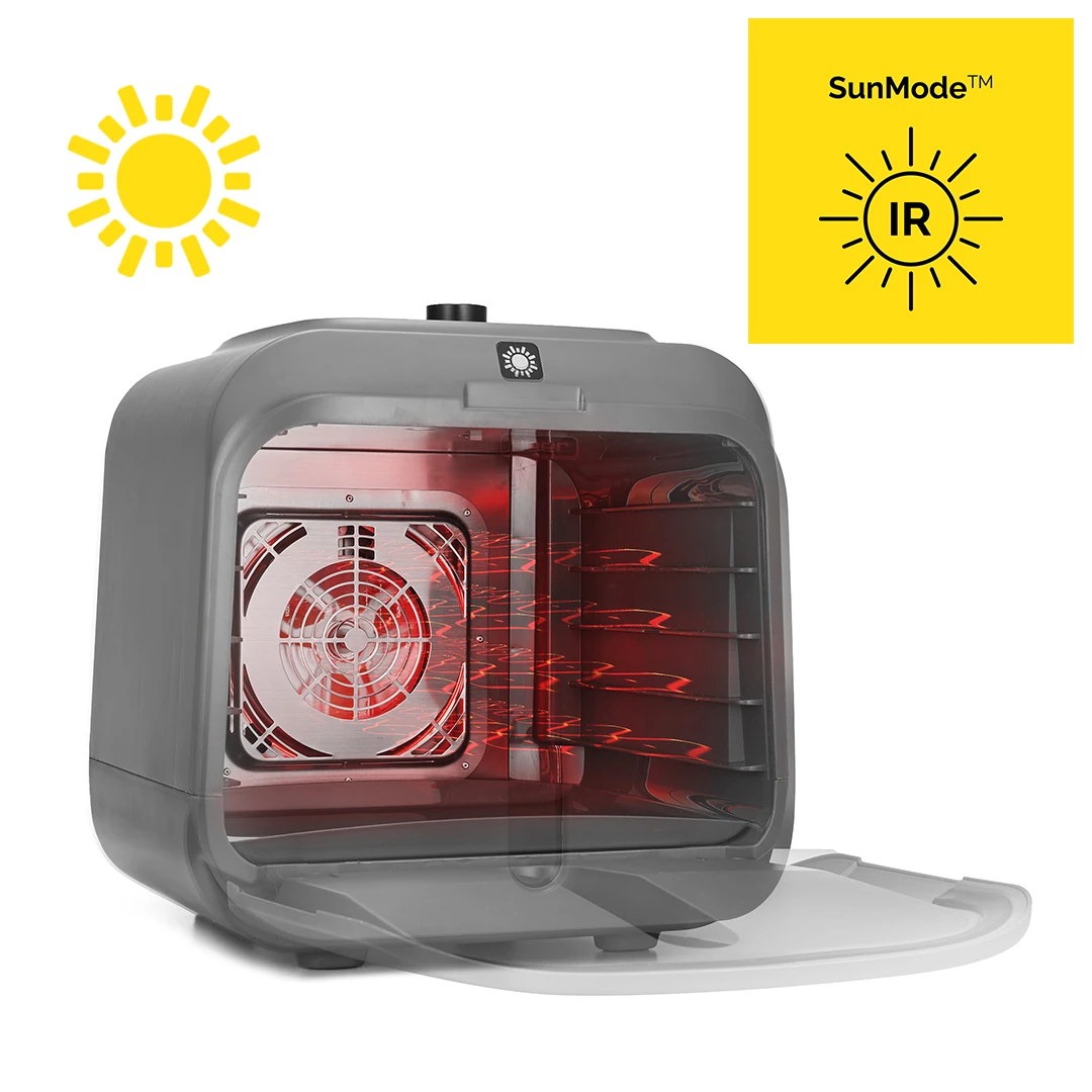suszarki do żywności na podczerwień Yoer z technologią SunMode