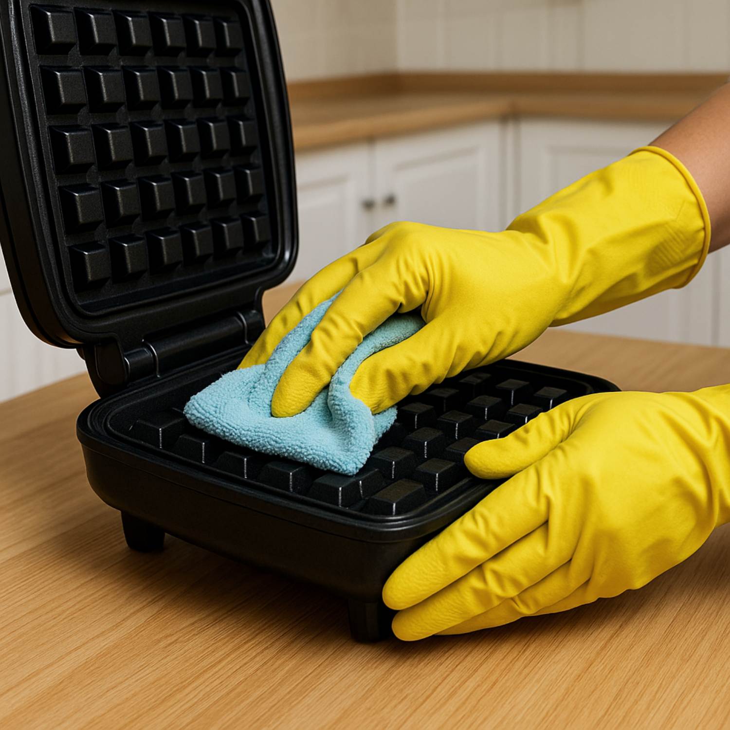  czyszczenie gofrownicy ściereczką

<p style=