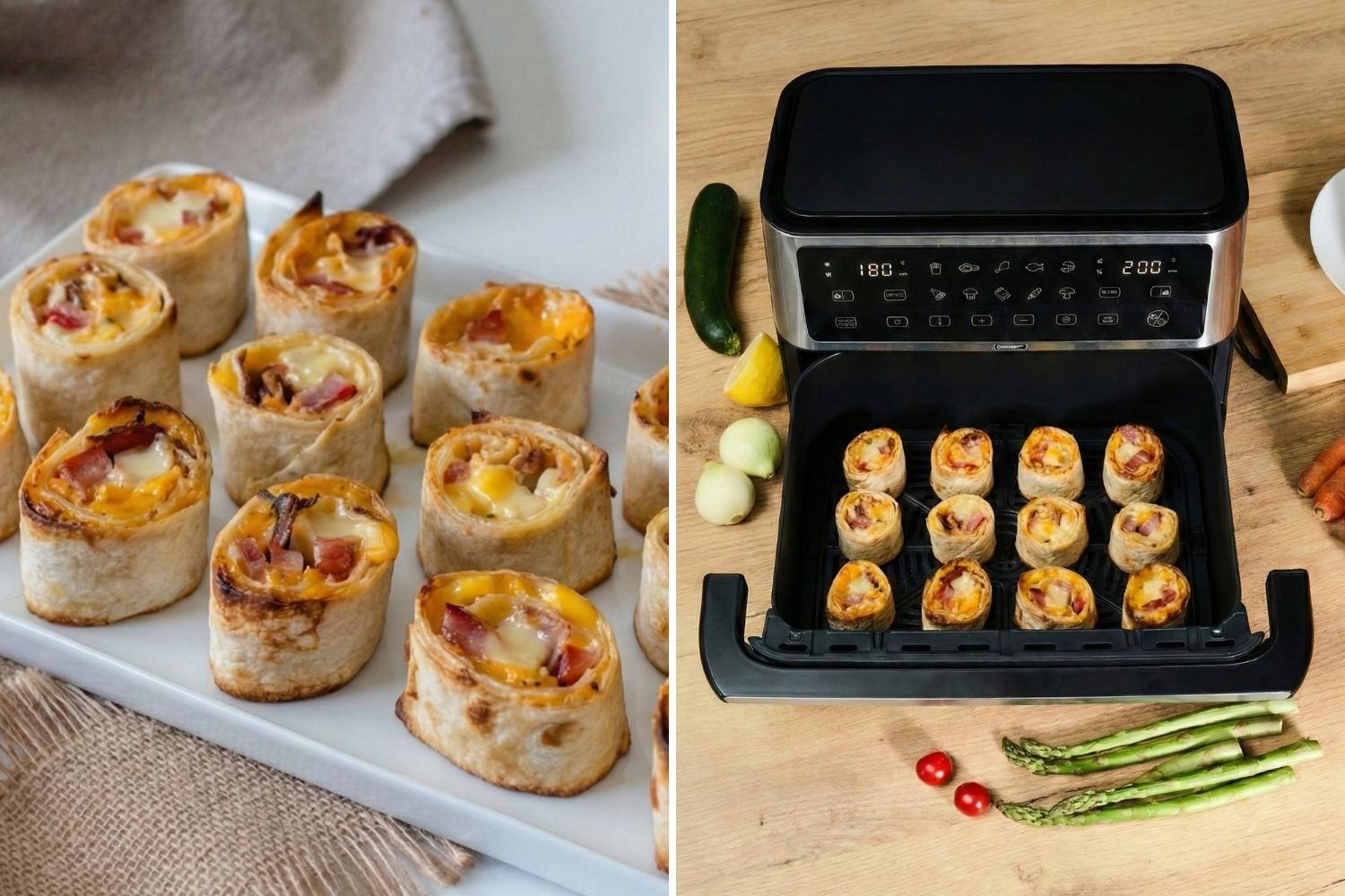  przekaski na sylwestra pieczone rollsy z tortilli