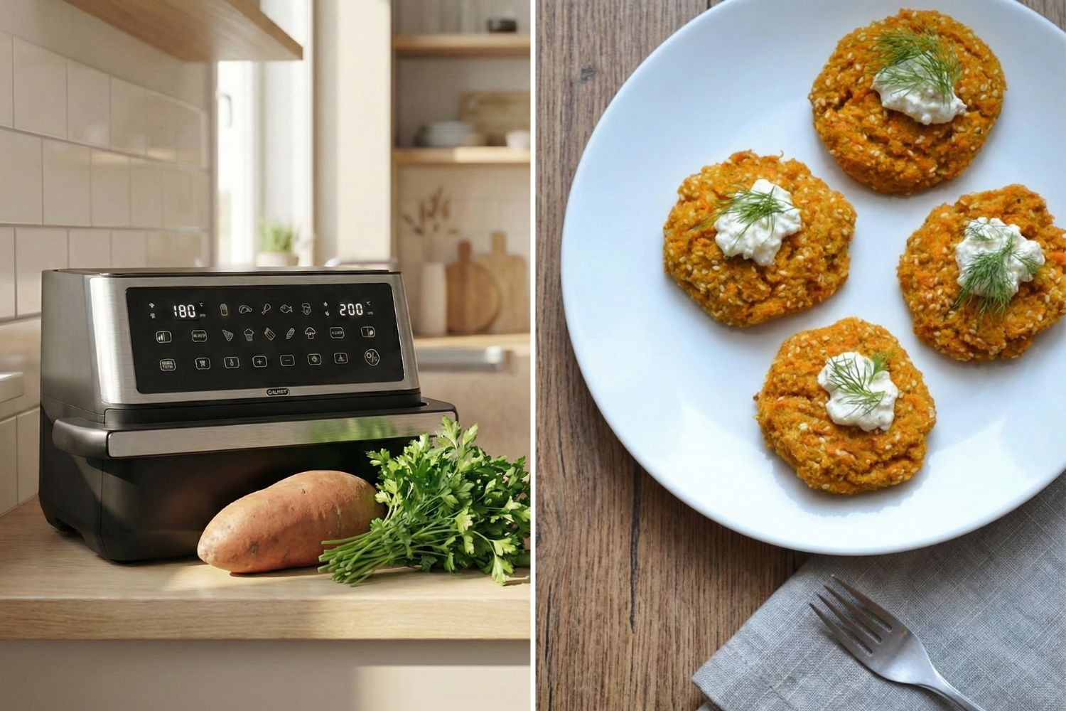  kotlety z kasza jaglana i batetem air fryer