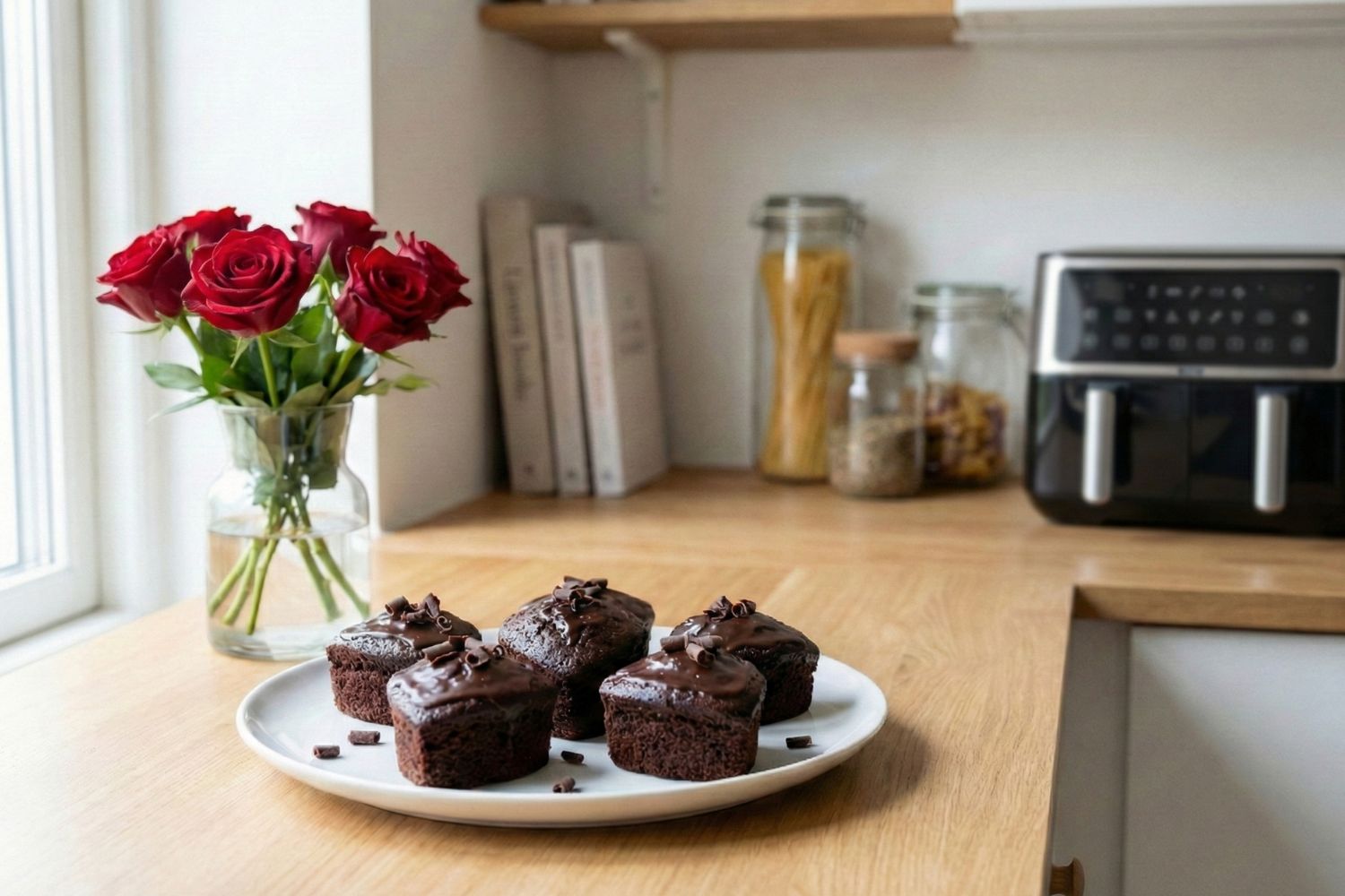  babeczki czekoladowe serduszka na walentynki