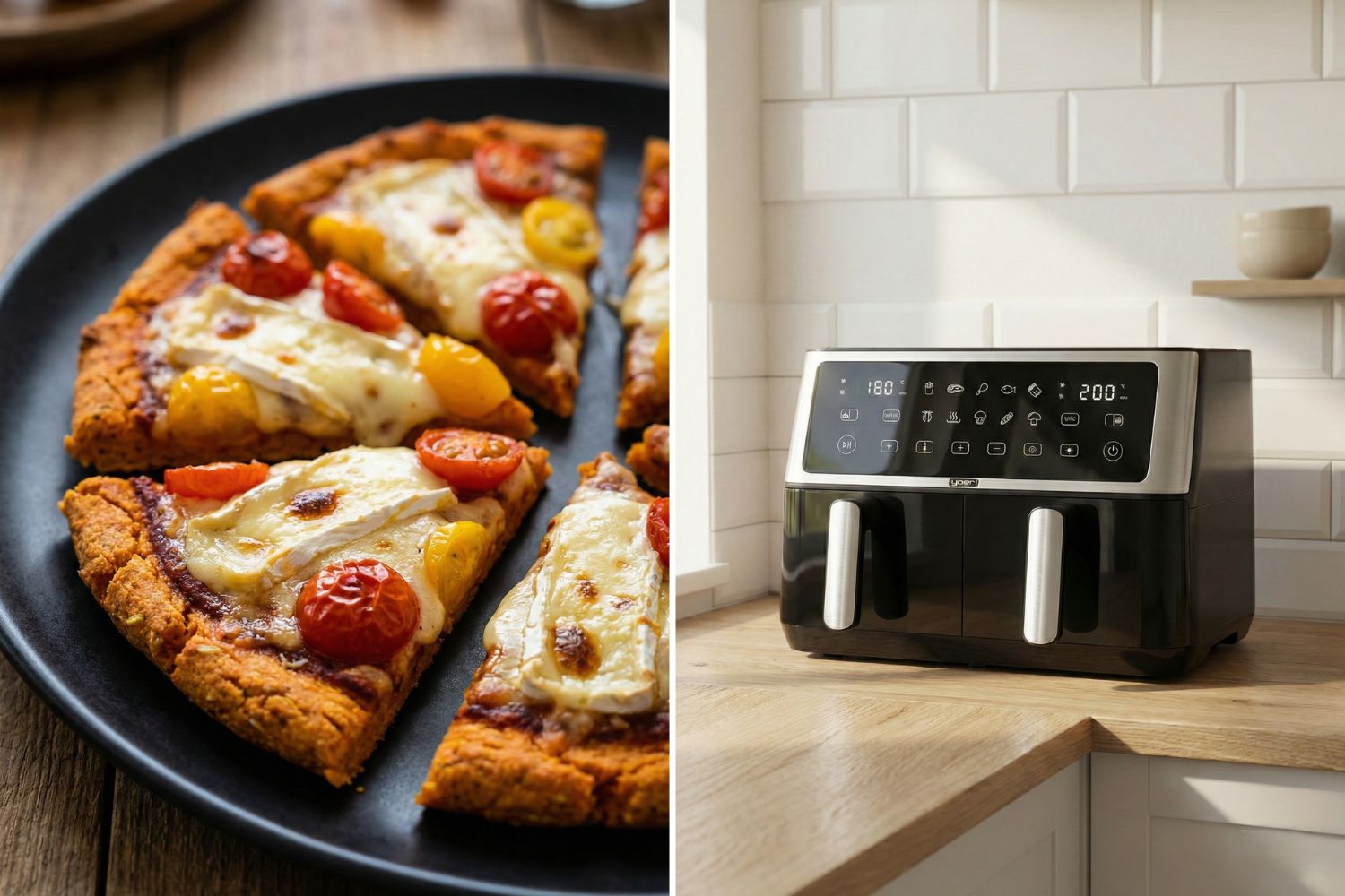  pizza na spodzie z batata air fryer