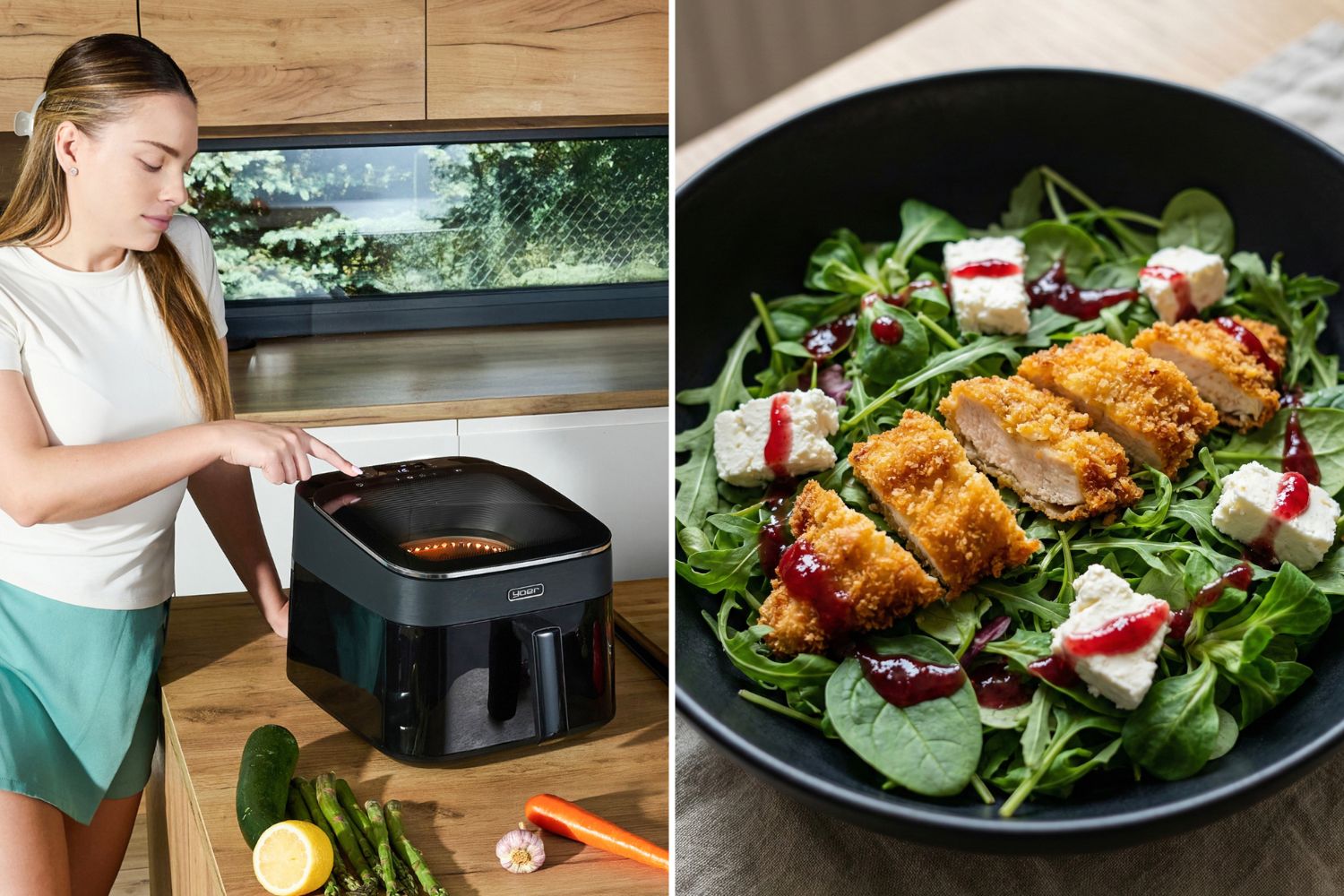  salatka z kurczakiem z frytkownicy