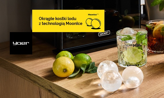 Okrągłe kostki lodu - maszyna do kostek lodu Yoer MoonIce