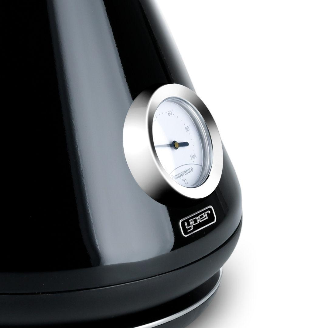 ZESTAW Czajnik elektryczny Yoer EK02BK + Toster Yoer T02BK seria Crystal