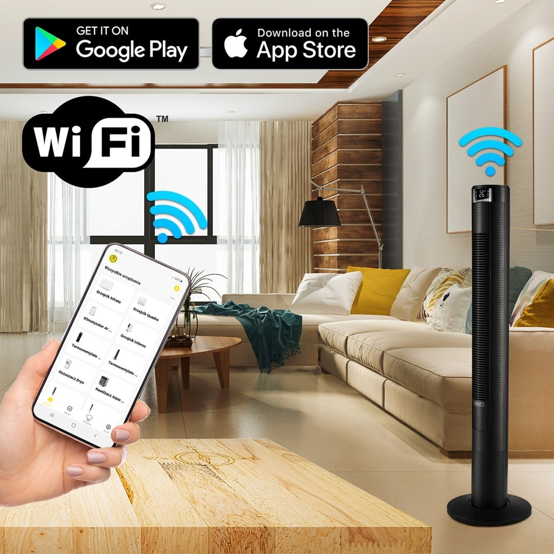 Wentylator kolumnowy i jonizator XXL Yoer Spiro TF03BK