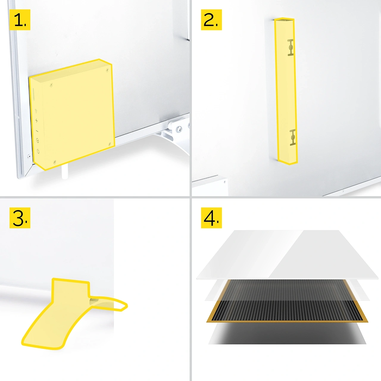 Elektryczny grzejnik na podczerwień Yoer Quadro IRH03W