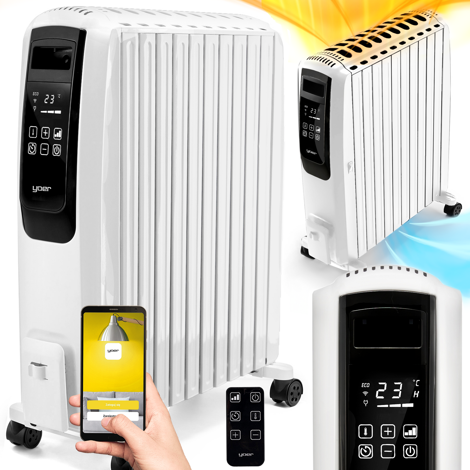 Elektryczny Grzejnik olejowy Yoer Inferno OFR1025W