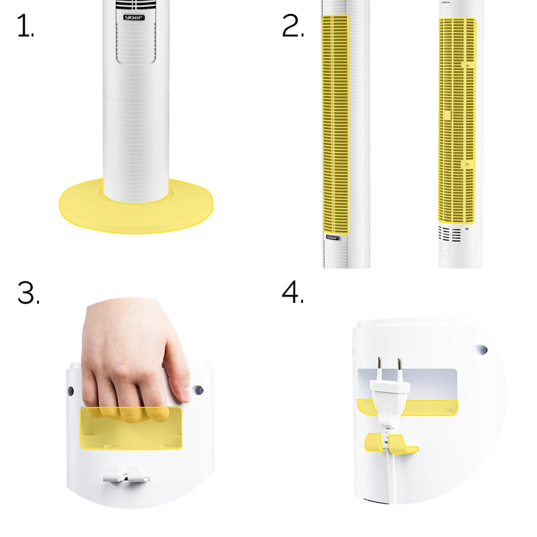 Wentylator kolumnowy i jonizator XXL Yoer Spiro TF03W