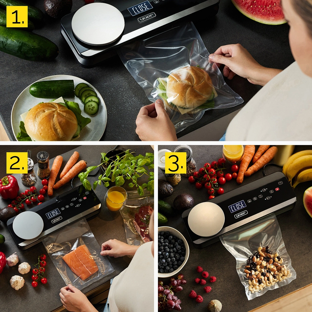 Zgrzewarka próżniowa Yoer FreshFood VSS01BK z wagą