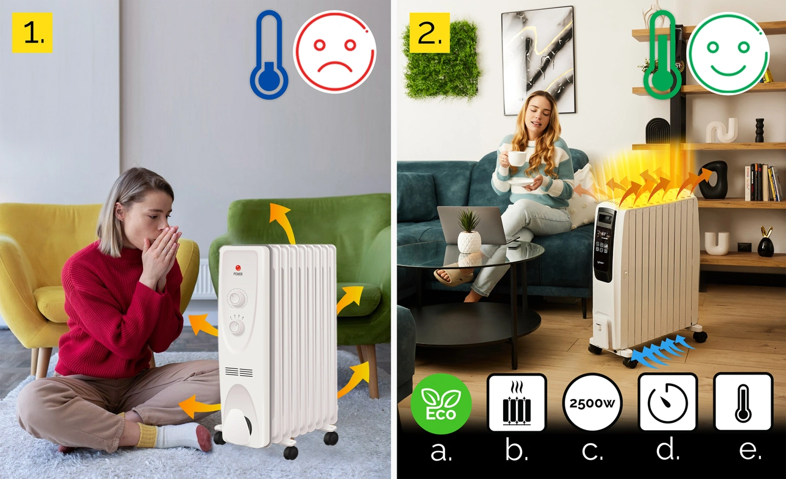 Elektryczny Grzejnik olejowy Yoer Inferno OFR1025W