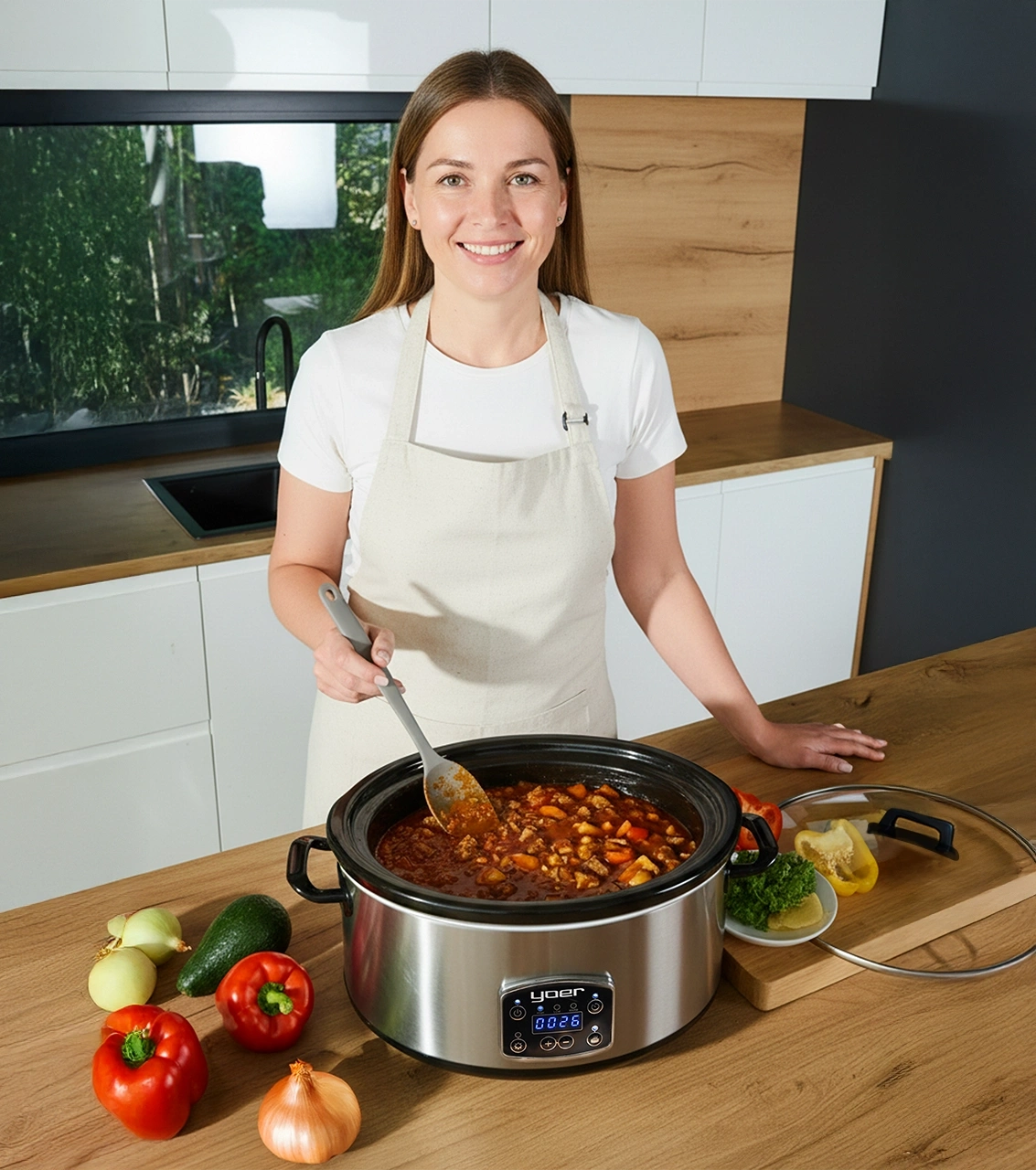 Wolnowar Yoer CleverCook SC6502S z misą ceramiczną i programatorem czasowym