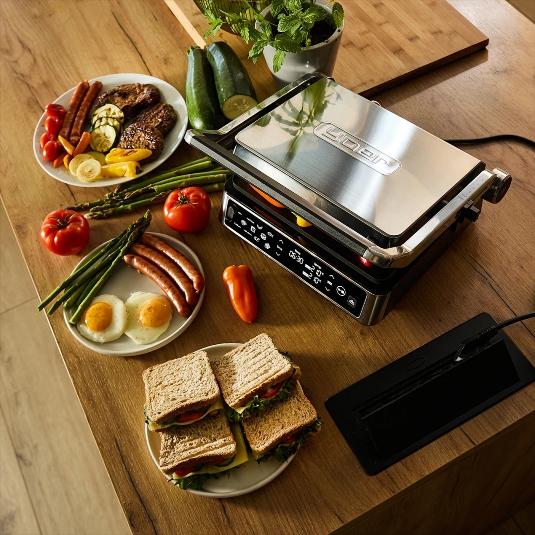 Grill elektryczny z termosondą Yoer CraftGrill EG06BK
