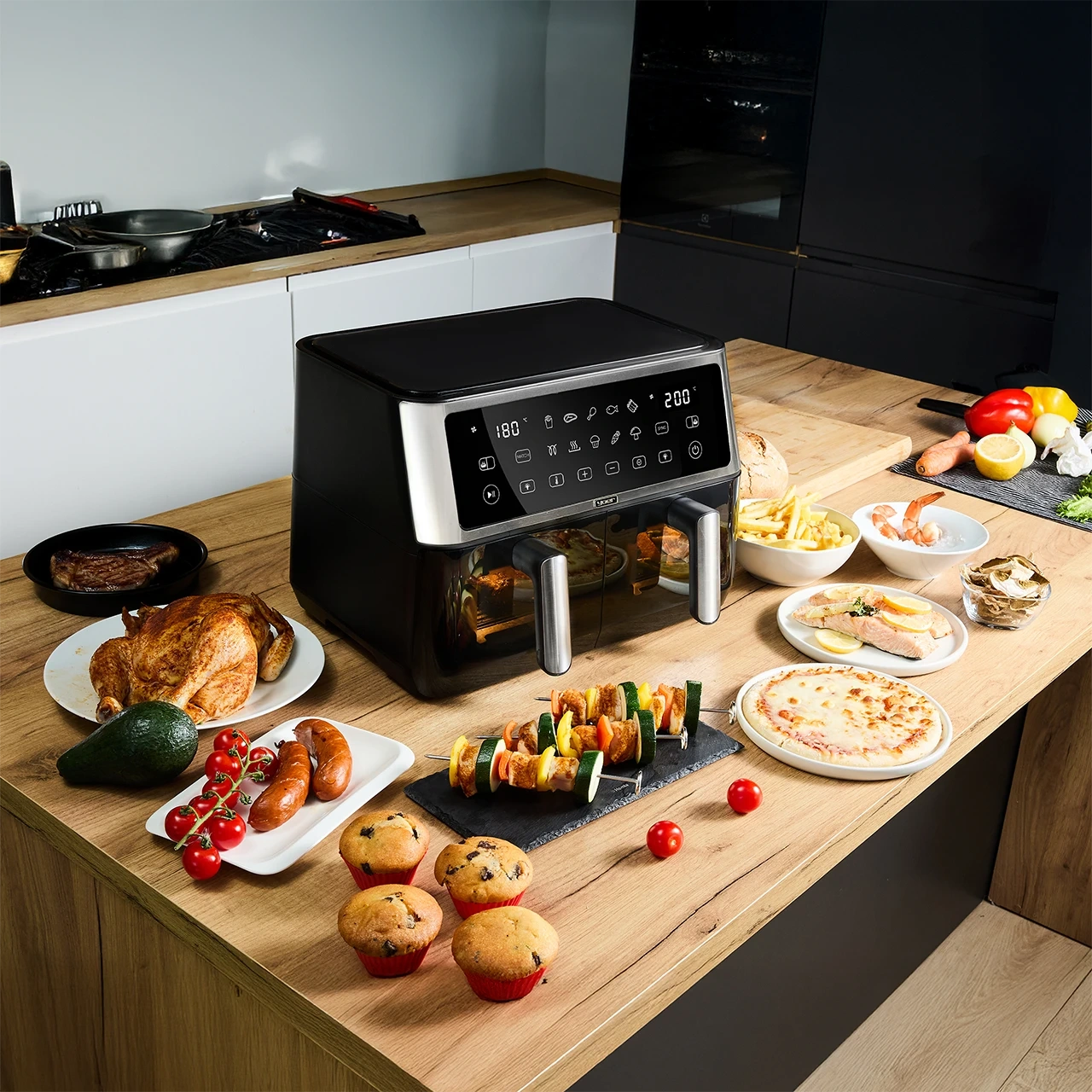 Air Fryer Frytkownica beztłuszczowa 10L Yoer DualCrisp AF02BK