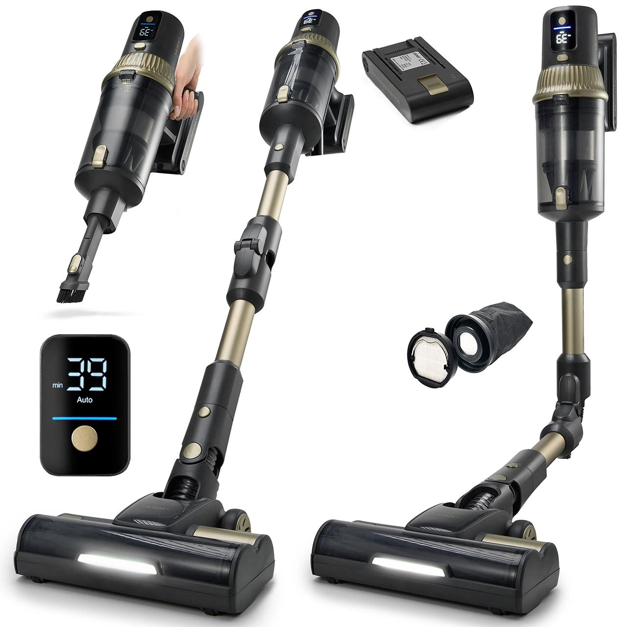 ZESTAW Odkurzacz pionowy  + Bateria + Worek na kurz z filtrem HEPA