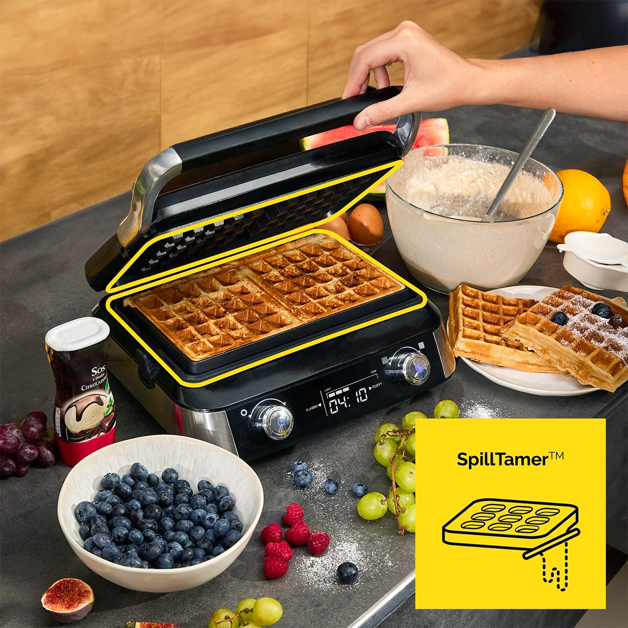 Gofrownica Yoer Fluffo WM01BK