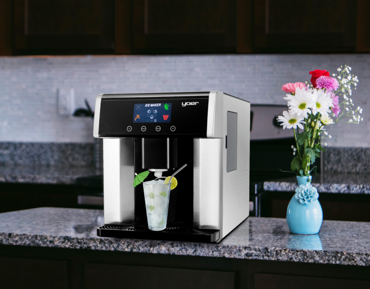 Kostkarka do lodu z dystrybutorem wody YOER Everest IMW02S