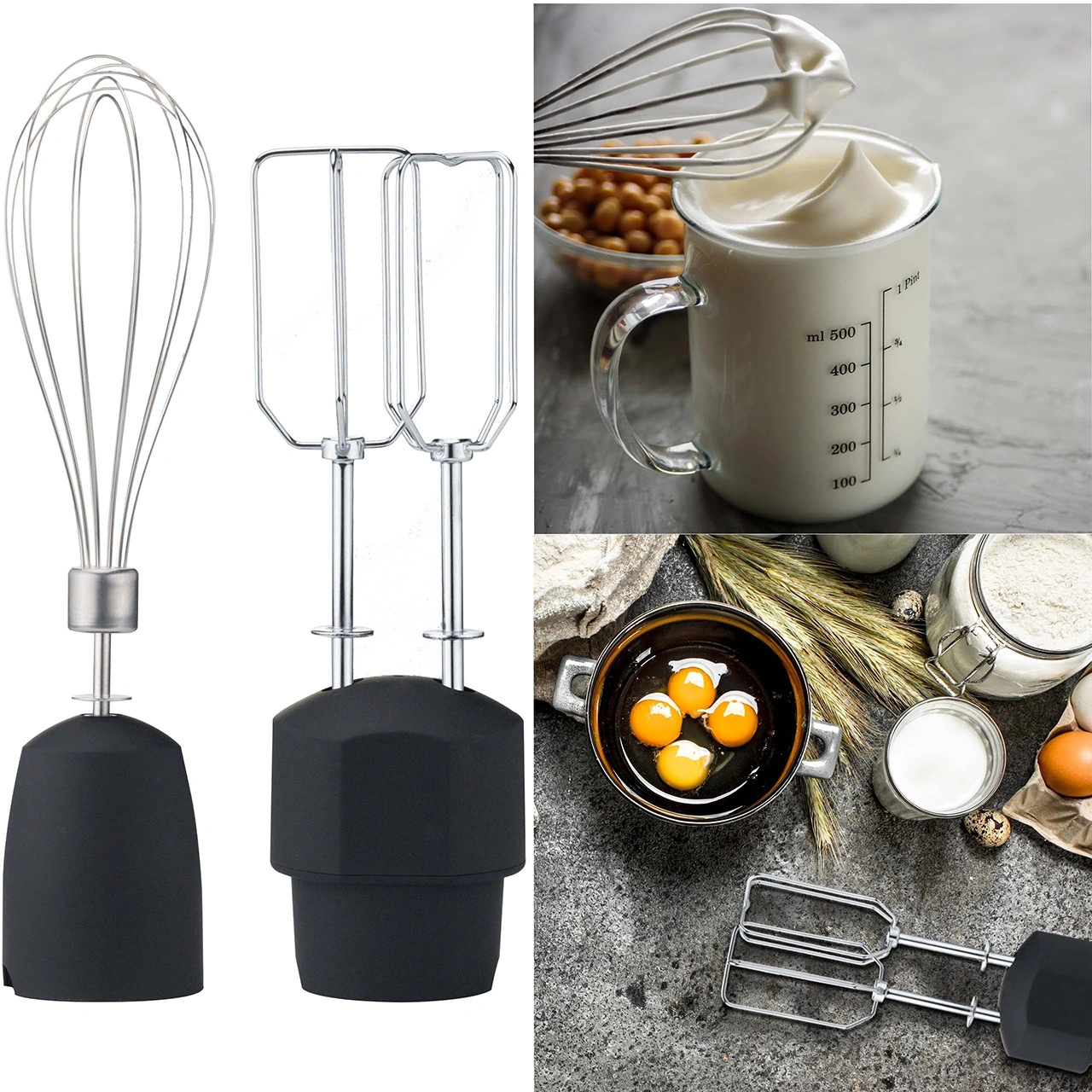 HB01S ZESTAW Blender ręczny Yoer SixEdge + Zestaw 2 kubków