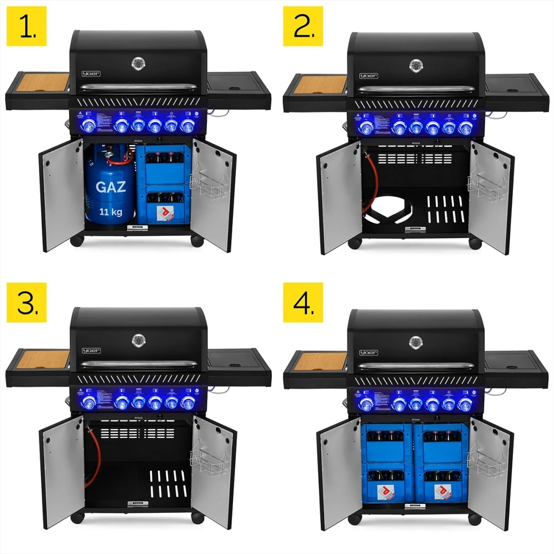 Osłona otworu na butlę gazową do grilla gazowego Yoer GG04BK, GG05BK i GG06BK