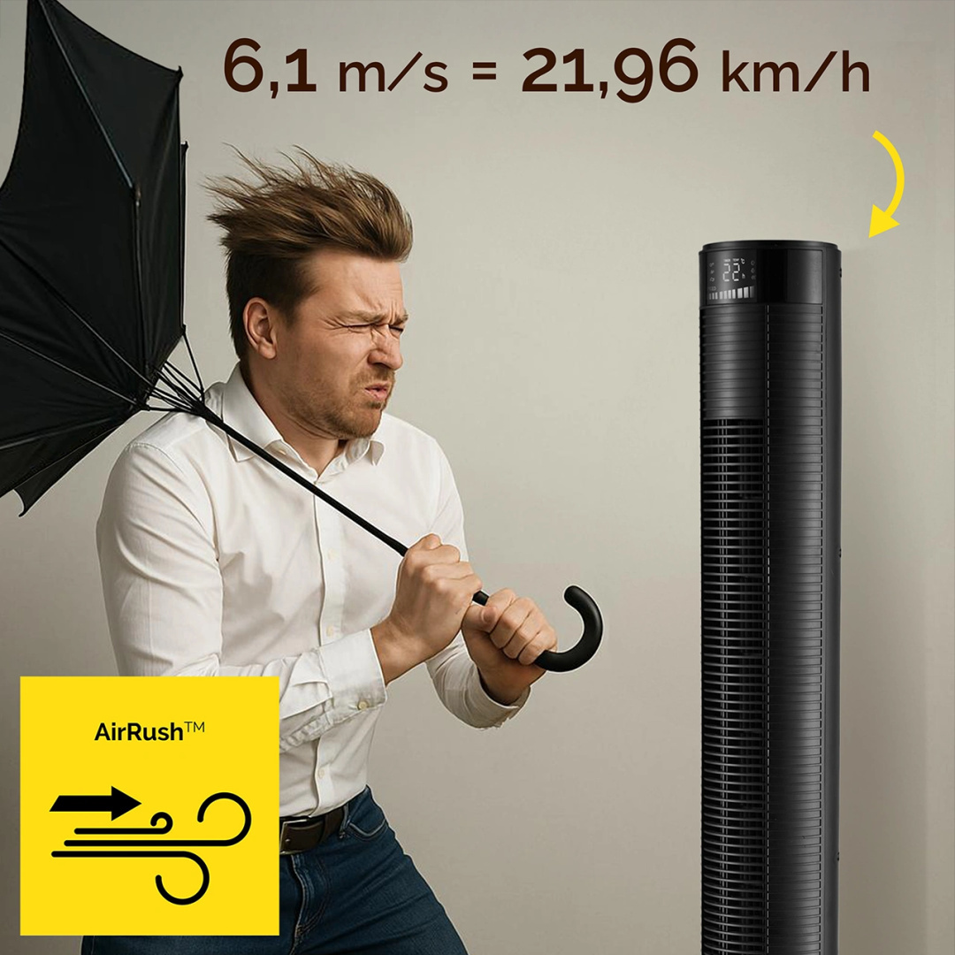 Wentylator kolumnowy i jonizator XXL Yoer Spiro TF03BK