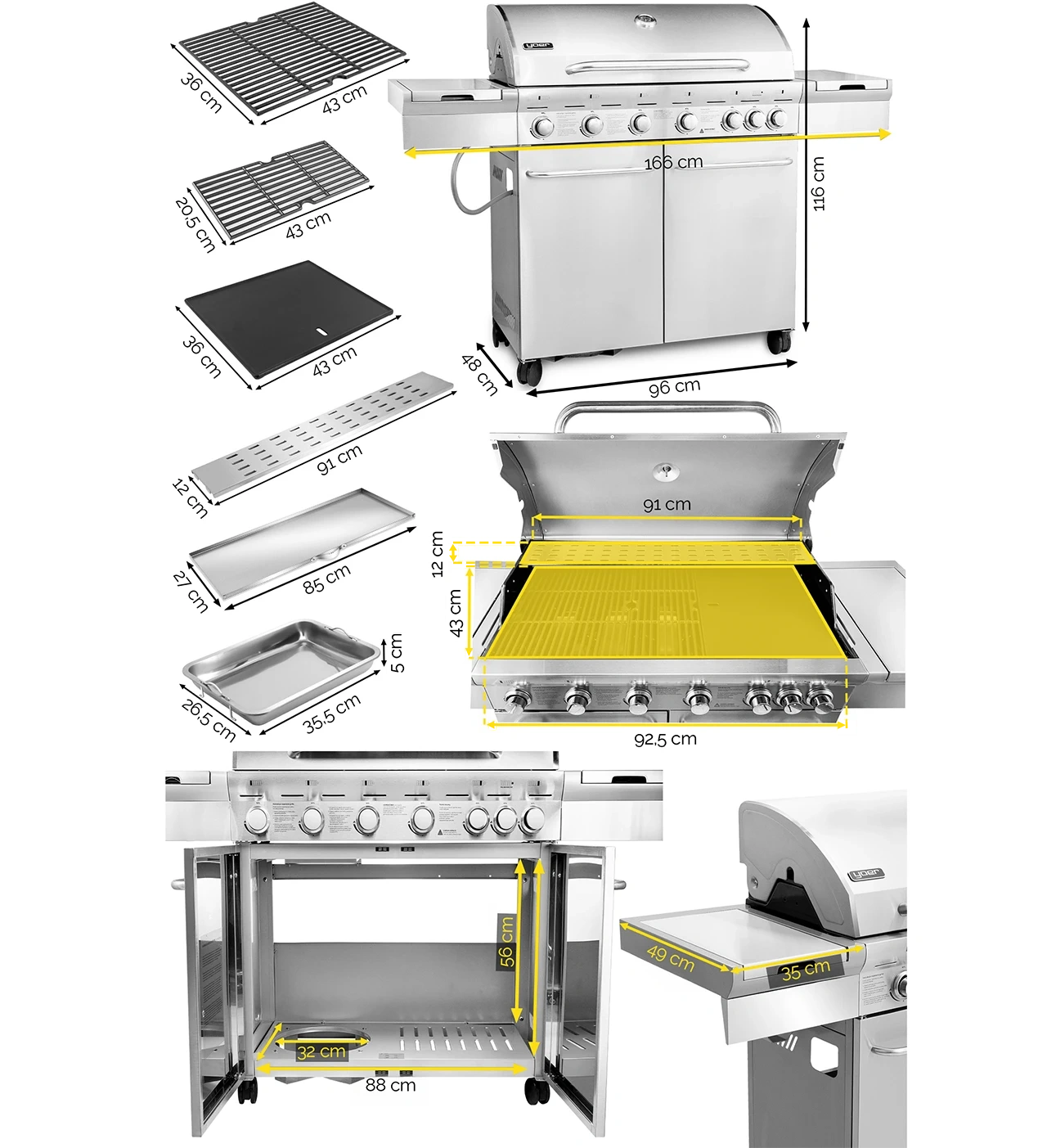 Grill gazowy Yoer SteakKing GG02S 6+1