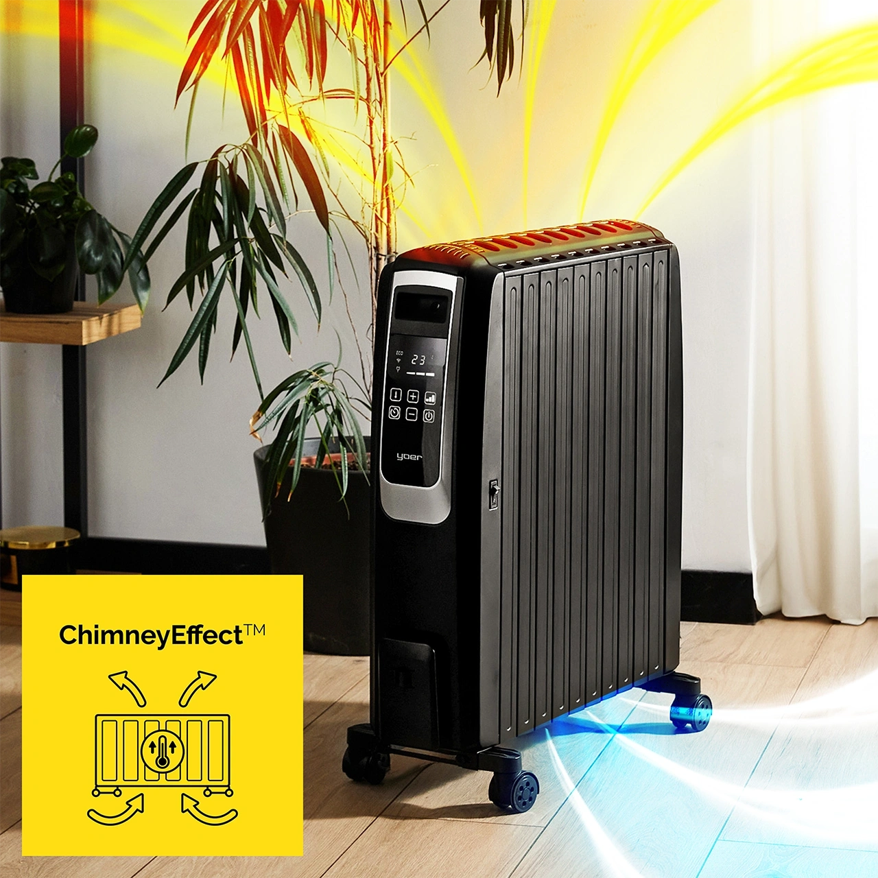 Elektryczny Grzejnik olejowy Yoer Inferno OFR1025BK