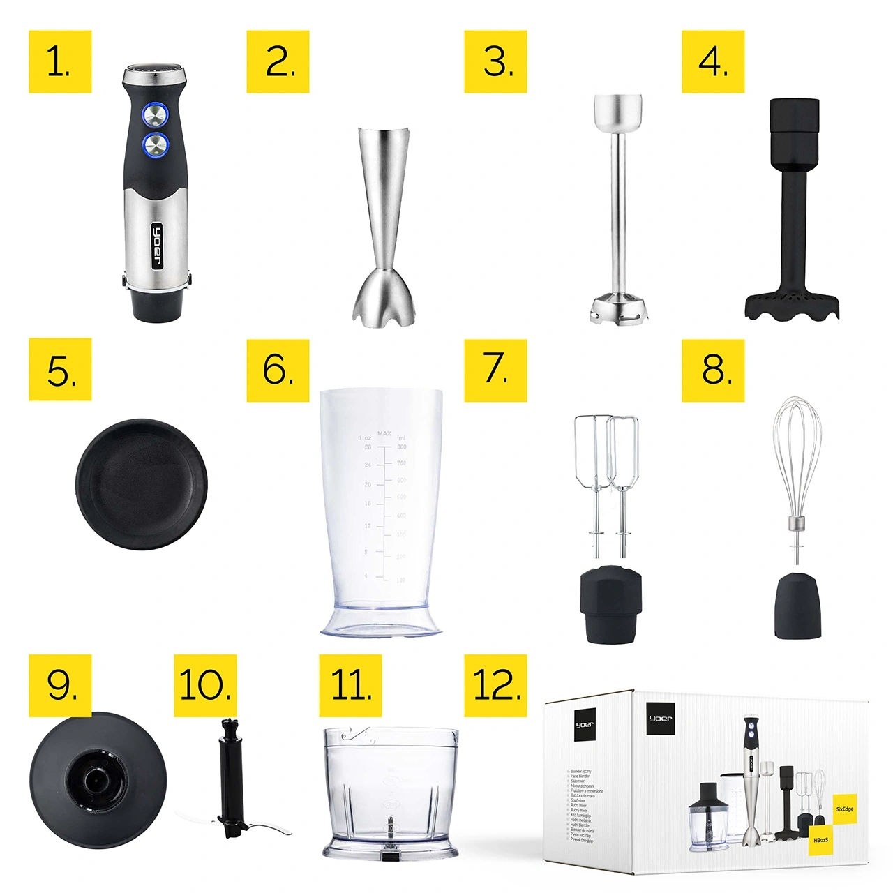 Blender ręczny Yoer SixEdge HB01S