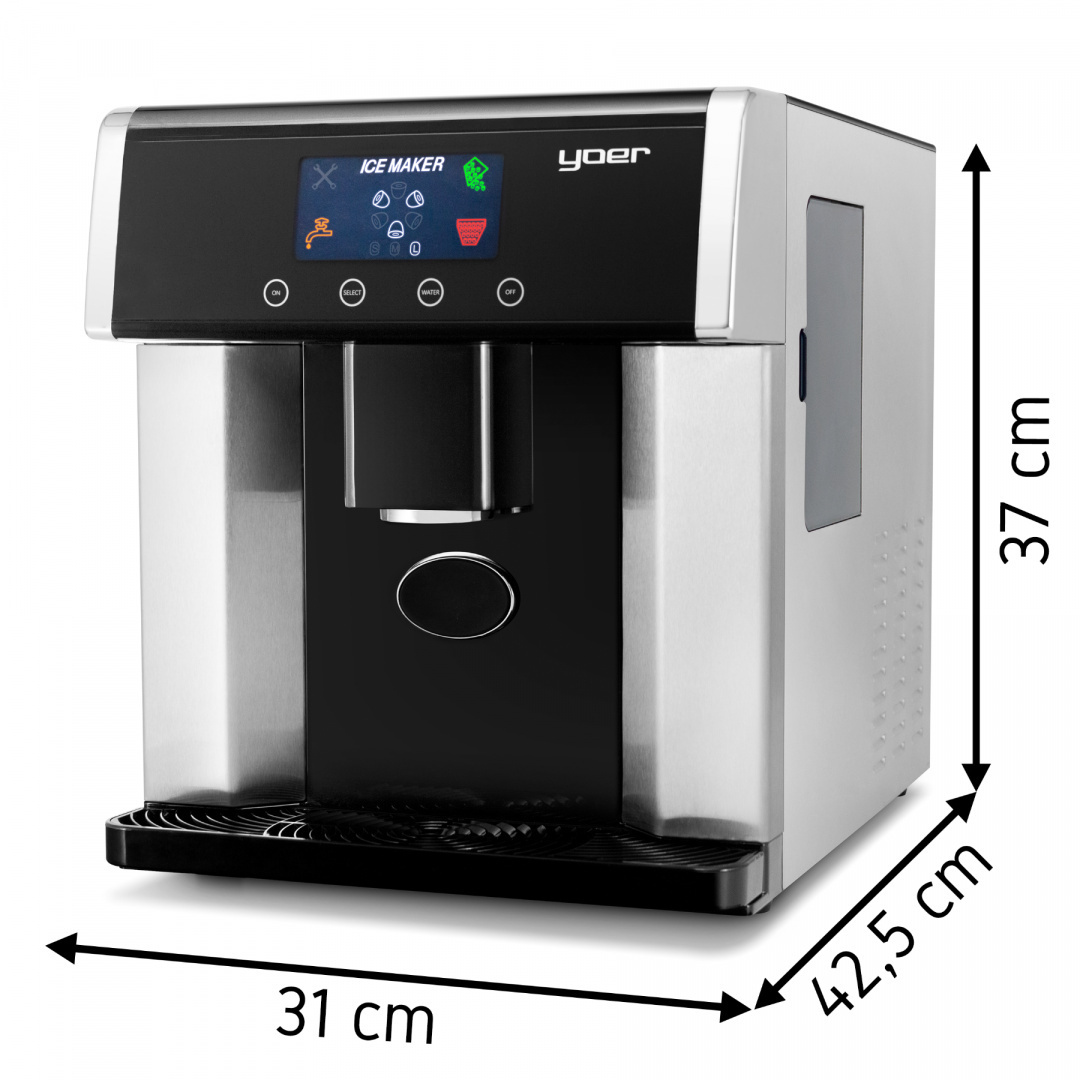 Kostkarka do lodu z dystrybutorem wody YOER Everest IMW02S