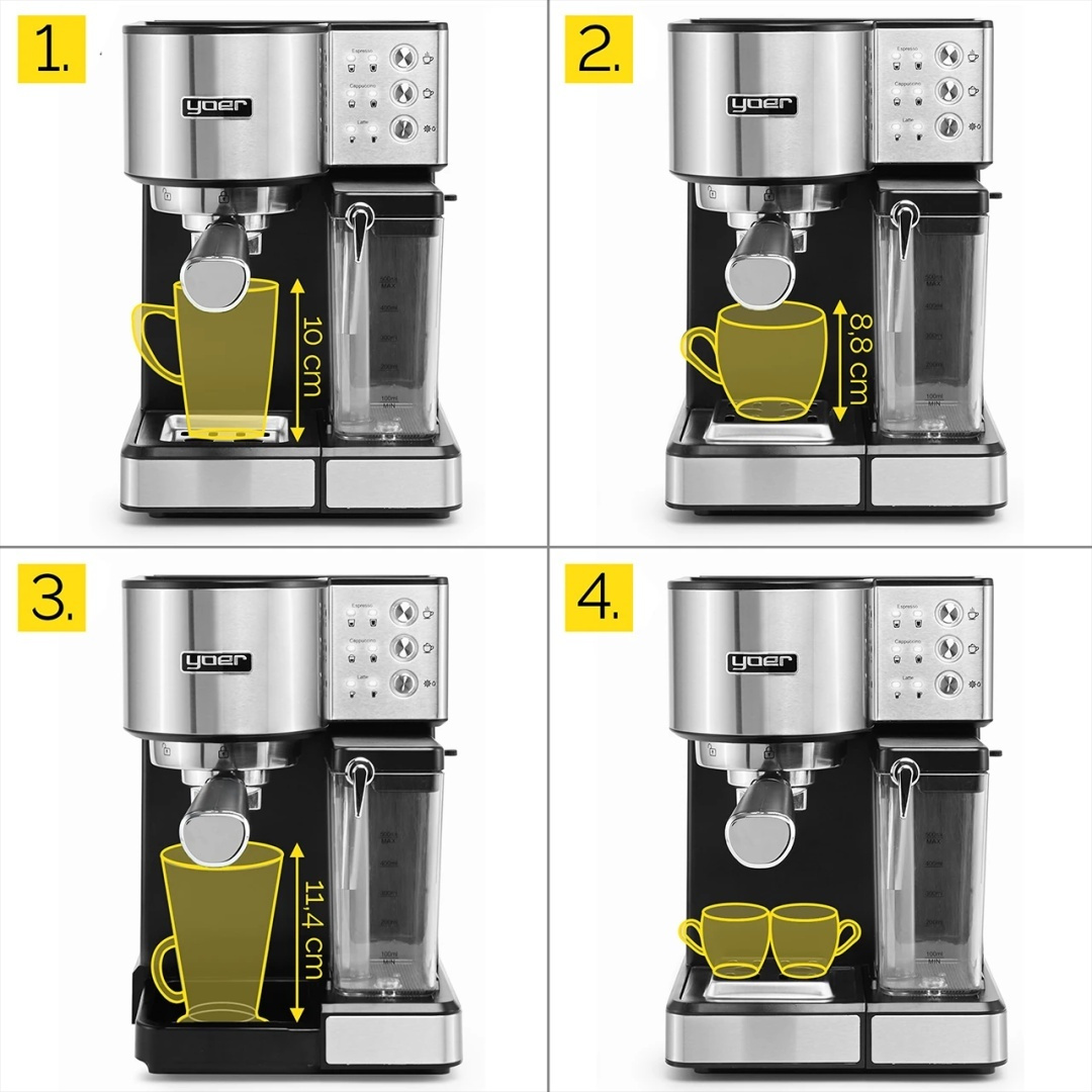 Ciśnieniowy ekspres do kawy Yoer Lattimo EMF01S