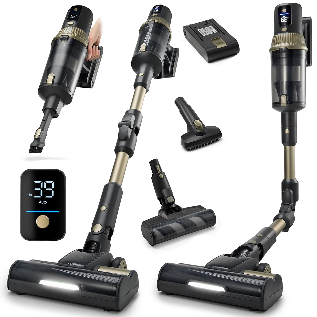 VC03G ZESTAW Odkurzacz pionowy Yoer UltimateDynamics + Bateria + Szczotka do dywanów + Szczotka do wyczesywania sierści zwierząt
