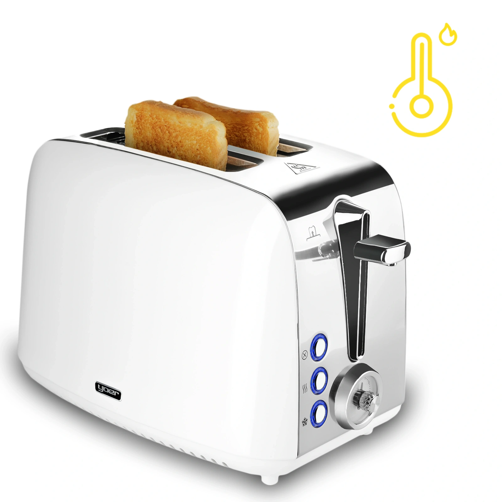 Toster Opiekacz Crystal Yoer T02W z rusztem na bułki