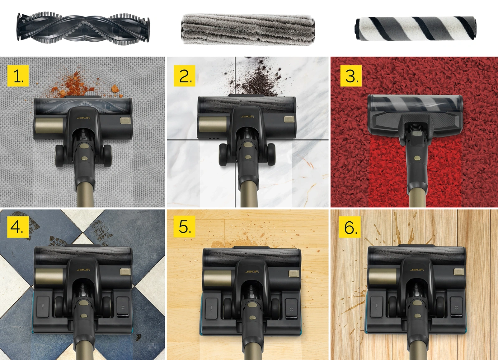 ZESTAW Odkurzacz pionowy + Bateria + Szczotka do dywanów + Szczotka do wyczesywania sierści zwierząt