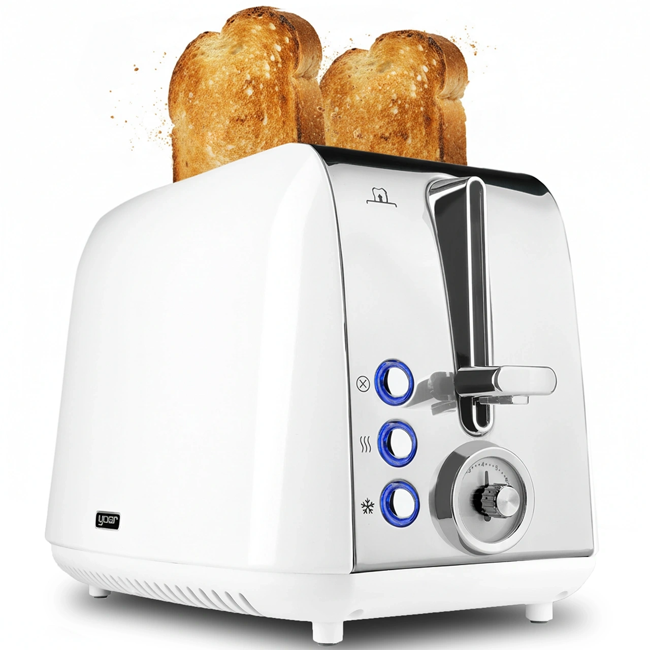 Toster Opiekacz Crystal Yoer T02W z rusztem na bułki