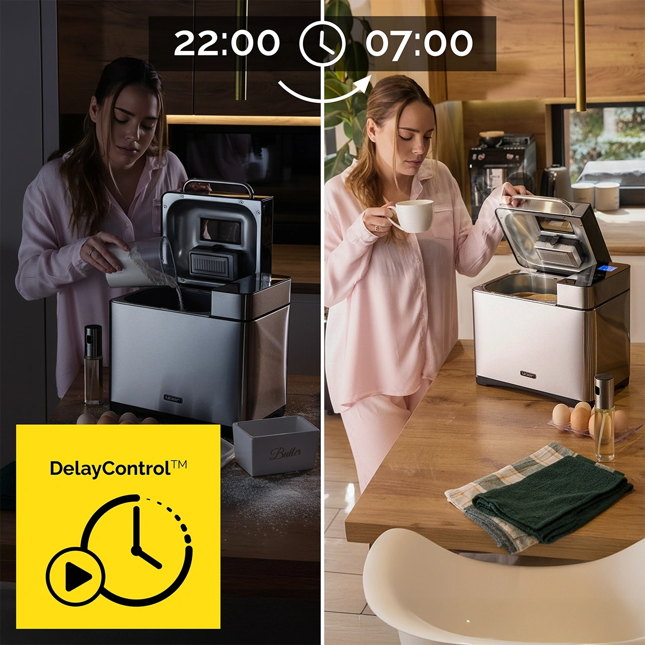 BM01S ZESTAW Wypiekacz do chleba Yoer Baker +  Przystawka do lodów 