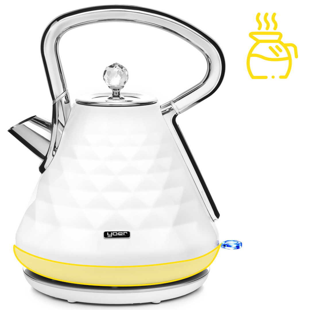 ZESTAW Czajnik elektryczny Yoer EK01W + Toster Yoer T01W seria Diamond