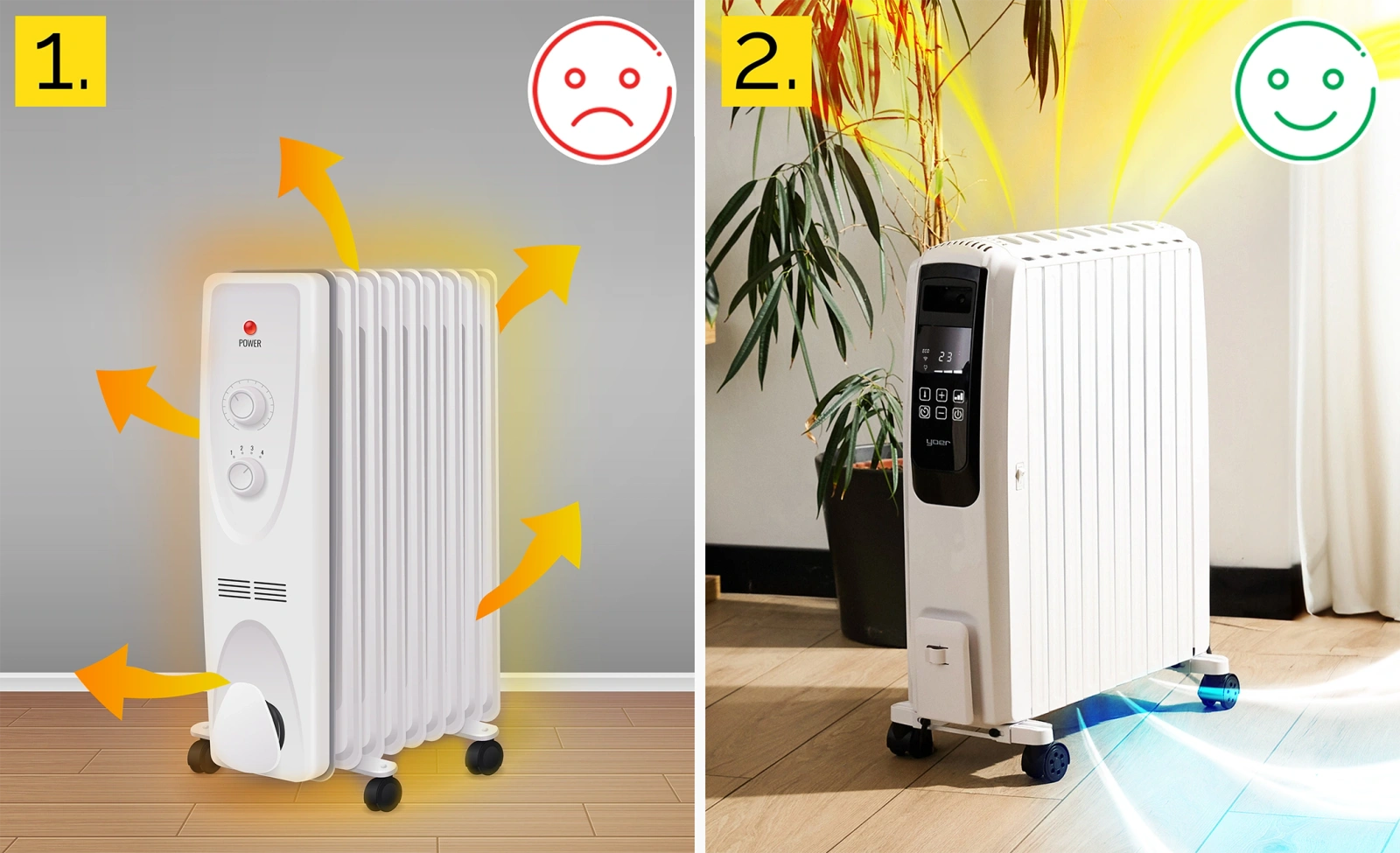 Elektryczny Grzejnik olejowy Yoer Inferno OFR1025W