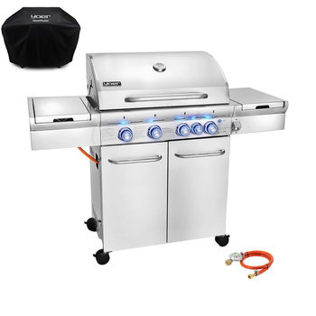 GG01S ZESTAW Grill gazowy Yoer SteakMaster 4+1 +Pokrowiec
