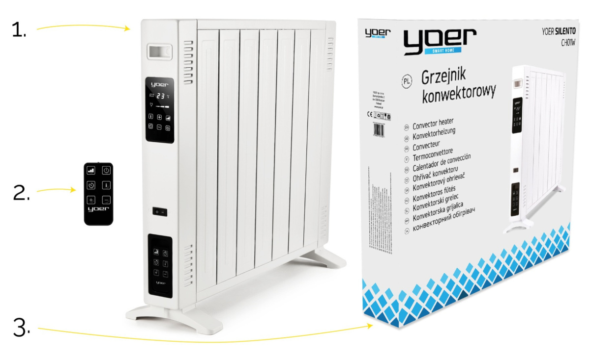 Grzejnik konwektorowy Yoer Silento CH01W