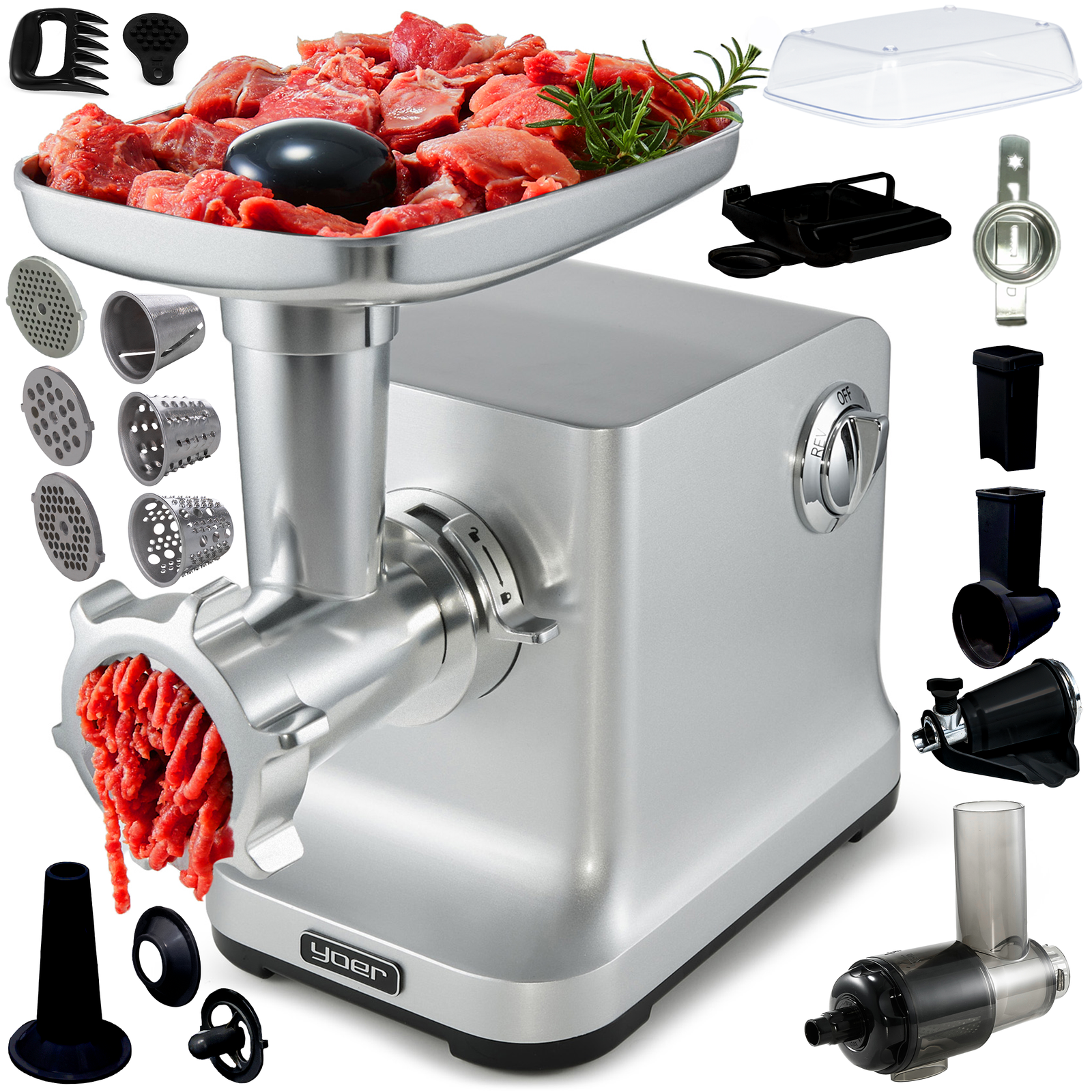 Maszynka do mielenia mięsa, wyciskarka, szatkownica Yoer Grindo MG01S