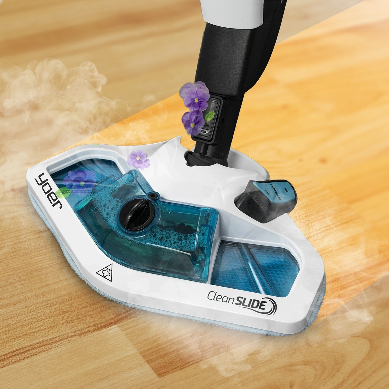 ZESTAW SMC01W Mop parowy z myjką ręczną Yoer CleanSlide + Filtr zmiękczający wodę