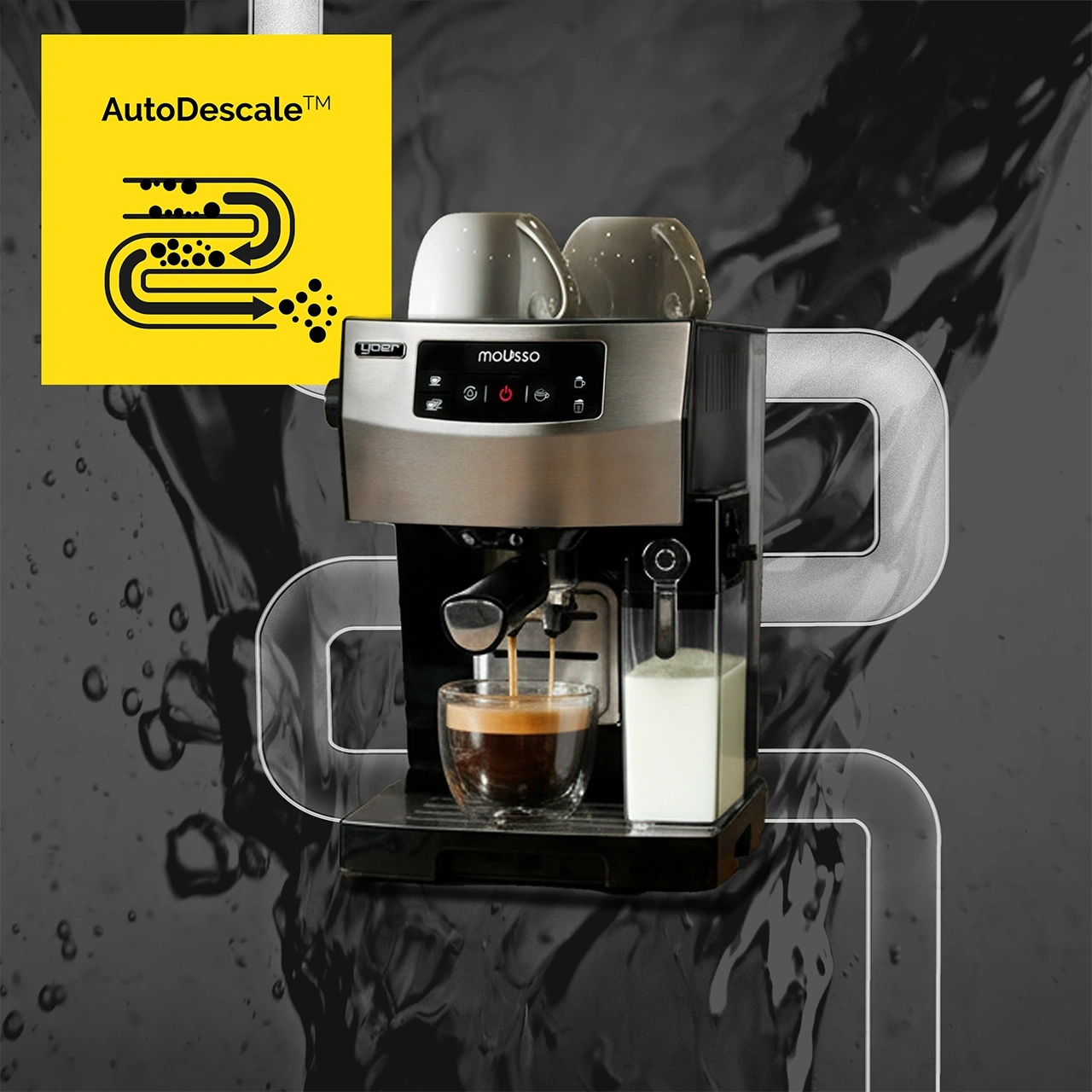 Ciśnieniowy ekspres do kawy Yoer Mousso EMF02BK