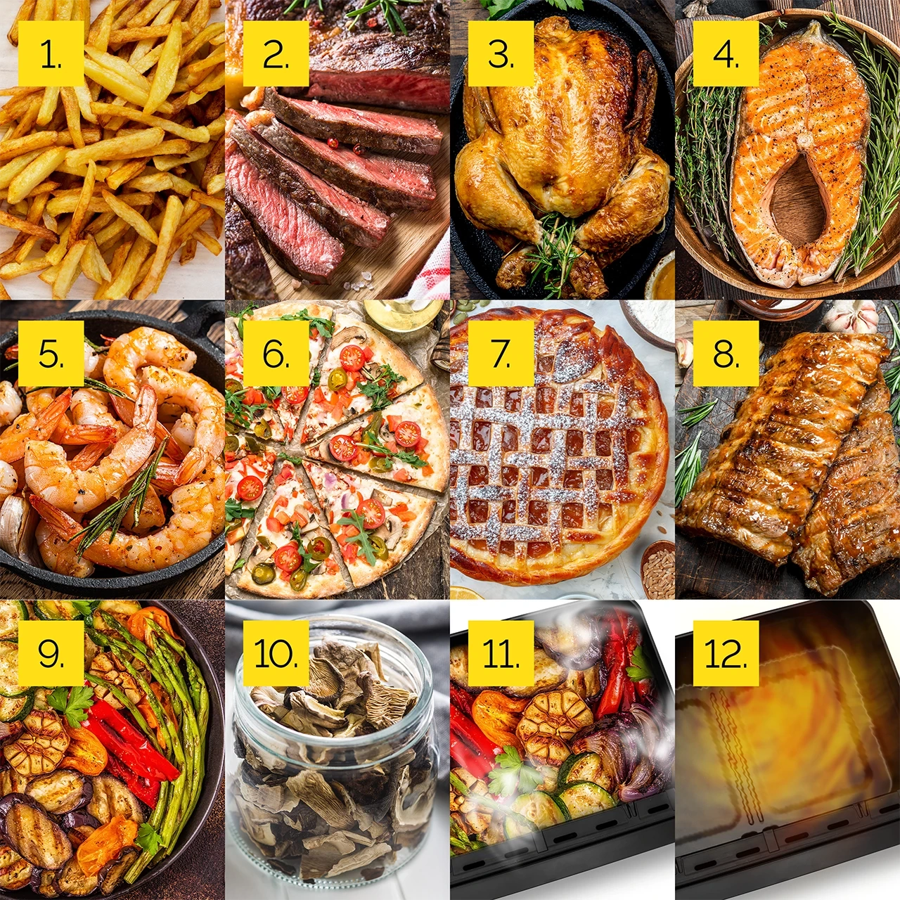 Air Fryer Frytkownica beztłuszczowa 11L Yoer MegaCrisp AF03BK