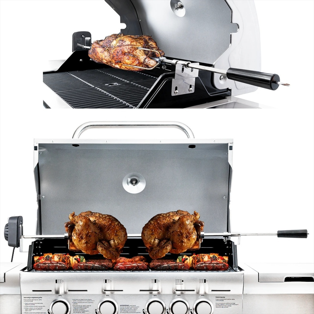 Rożen obrotowy do grilla gazowego Yoer SteakMaster GG01S i BeefMaster GG04BK