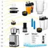 JB04S ZESTAW Blender kielichowy Yoer Vitalio + Młynek do mielenia +  2 x Kubek podróżny 1050ml z wkładem chłodzącym