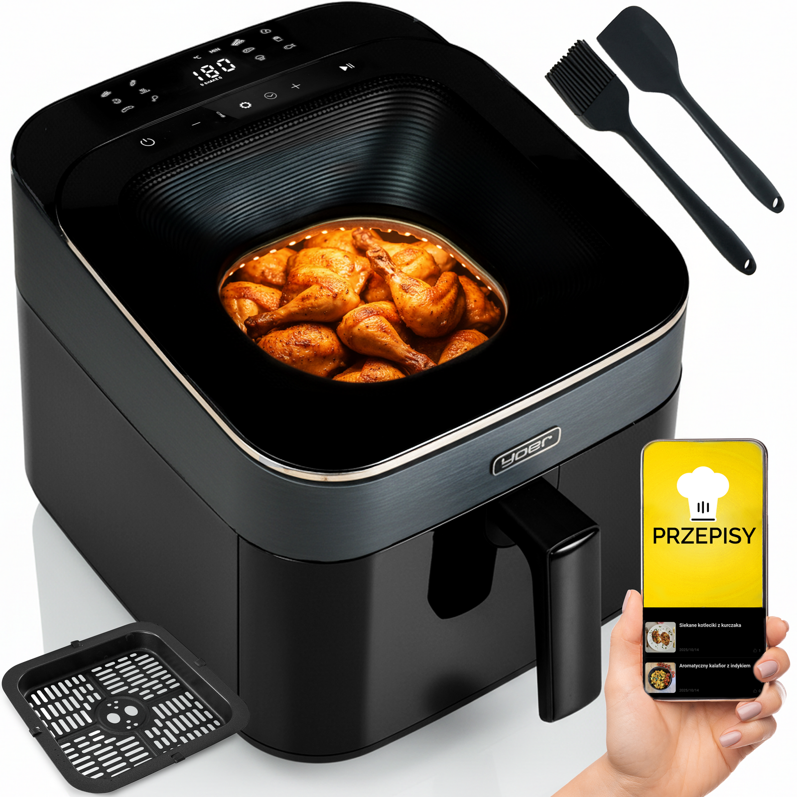 Air Fryer Frytkownica beztłuszczowa Yoer FryVision AF04BK