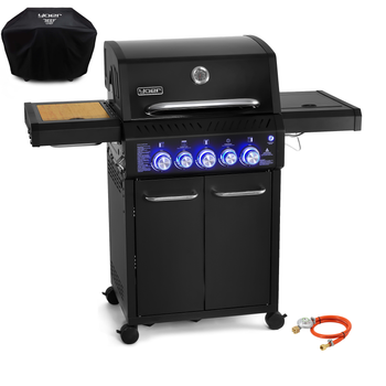 GG06BK ZESTAW Grill gazowy Yoer BeefChef 3+2 +Pokrowiec